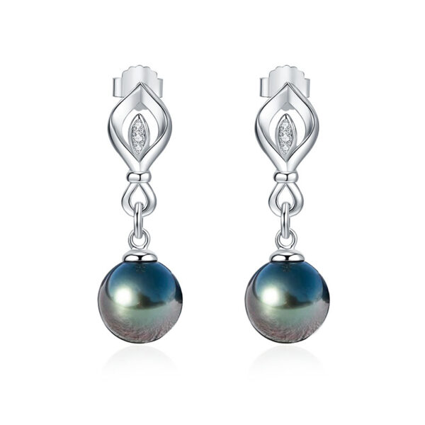 Chic Pendant Black Pearl Earrings