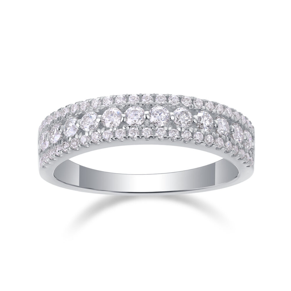 VINTAGE STYLE CHANNEL SET DIAMOND ETERNITY BAND - SPARK