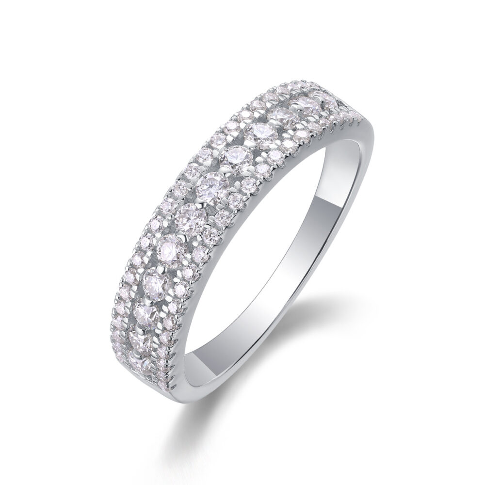 VINTAGE STYLE CHANNEL SET DIAMOND ETERNITY BAND - SPARK - Image 2