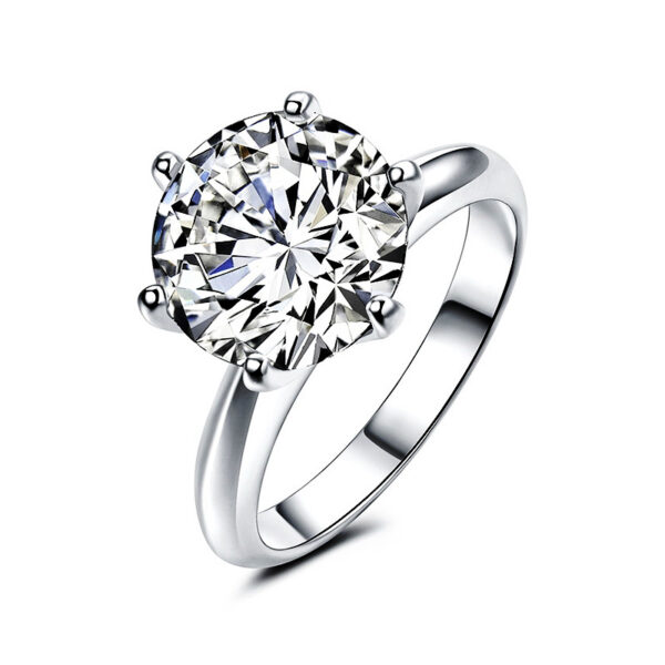 7 MM SIX PRONG SOLITAIRE ENGAGEMENT RING - CUPCAKE