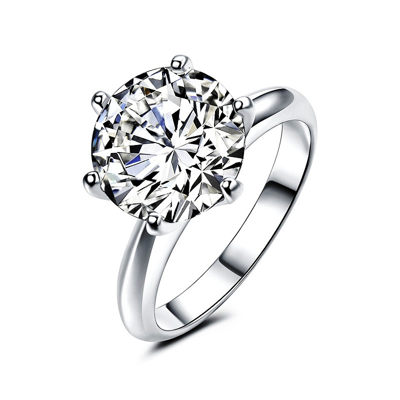 7 MM SIX PRONG SOLITAIRE ENGAGEMENT RING - CUPCAKE
