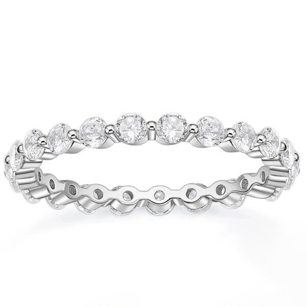 SINGLE PRONG DIAMOND ETERNITY WEDDING BAND - DOT II