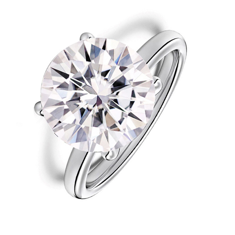 THIN BAND SOLITAIRE ENGAGEMENT RING - SILLA