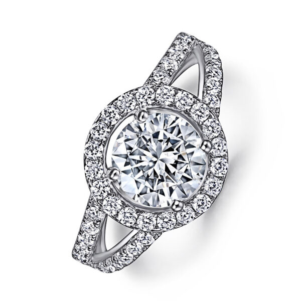 Oval Split Shank Engagement Ring - Aria