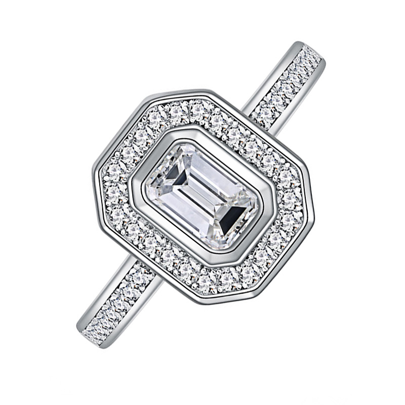 EMERALD CUT ENGAGEMENT RING - CORINNA