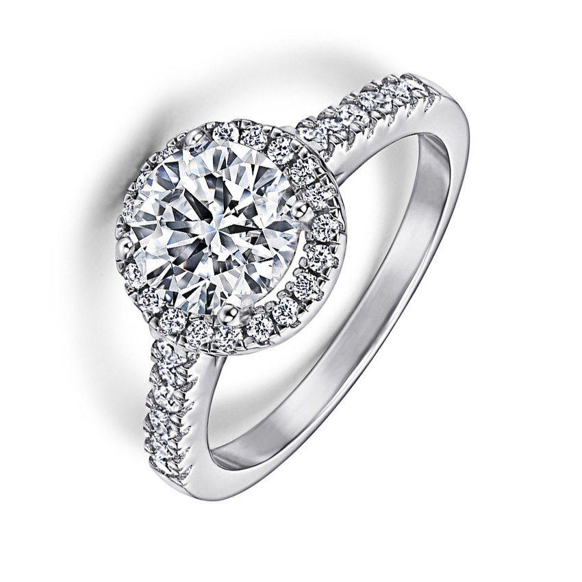 VINTAGE STYLE DIAMOND HALO ENGAGEMENT RING - VENUS