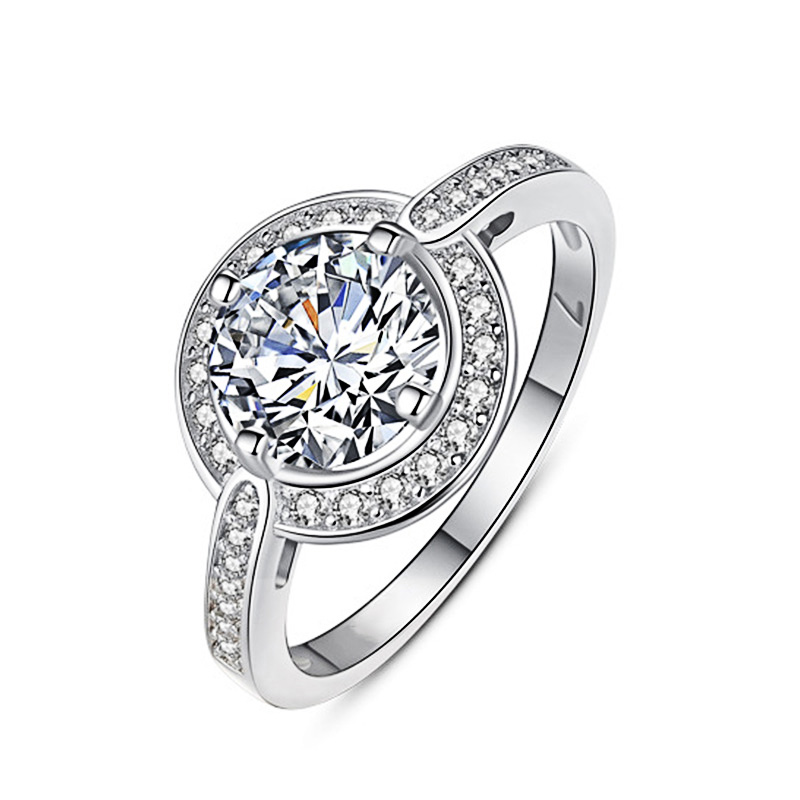 Modern Halo Engagement Ring - Ivanna