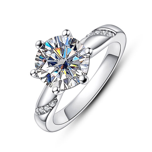 Floral Inspired Engagement Ring Moissanite or Lab Grown Diamond Center - Wild II
