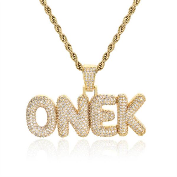 Masonry and stone letter pendant