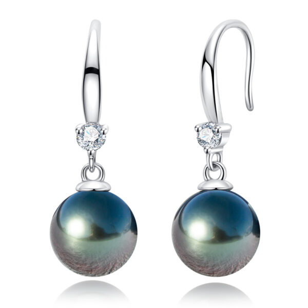Pearl - Diamond Dangle Earrings